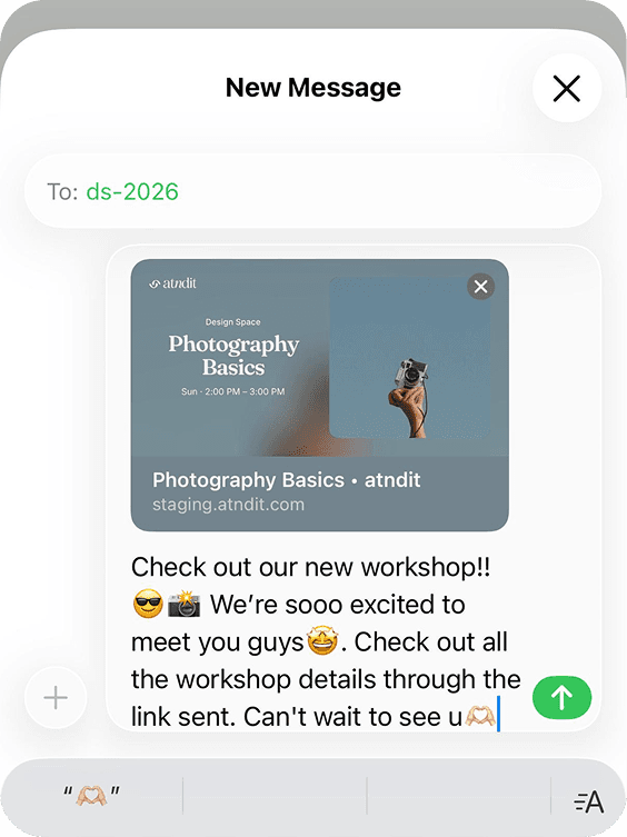 Share event details